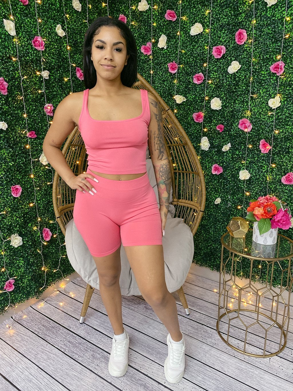 Tank & biker short 2pc